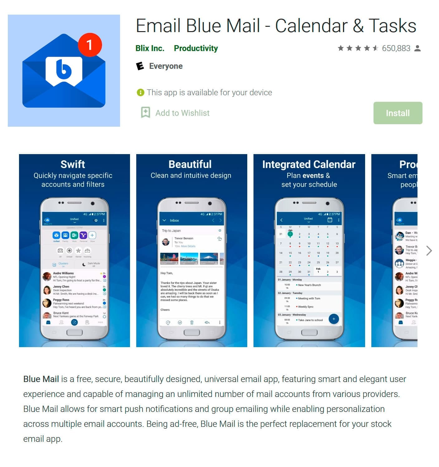 Mailprogramm für Android