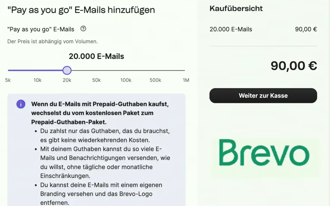 Brevo Versandcredits kaufen
