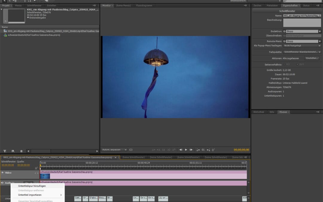 Untertitel bei Video DVD PAL
